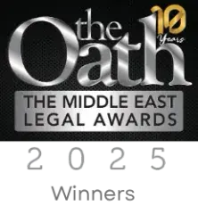 The Oath Middle East Legal Awards 2025 winner badge