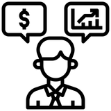 Financial advisor icon representing advisory and portfolio management