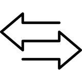 Transfer icon representing exchange operations