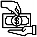 Borrow icon representing lending and borrowing